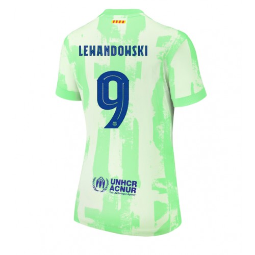 Fotballdrakt Dame Barcelona Robert Lewandowski #9 Tredjedrakt 2024-25 Kortermet